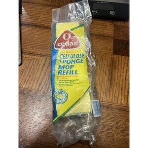 O-Cedar Yellow Cellulose Sponge Mop Refill Power Strip Extra Squeeze NEW NOS